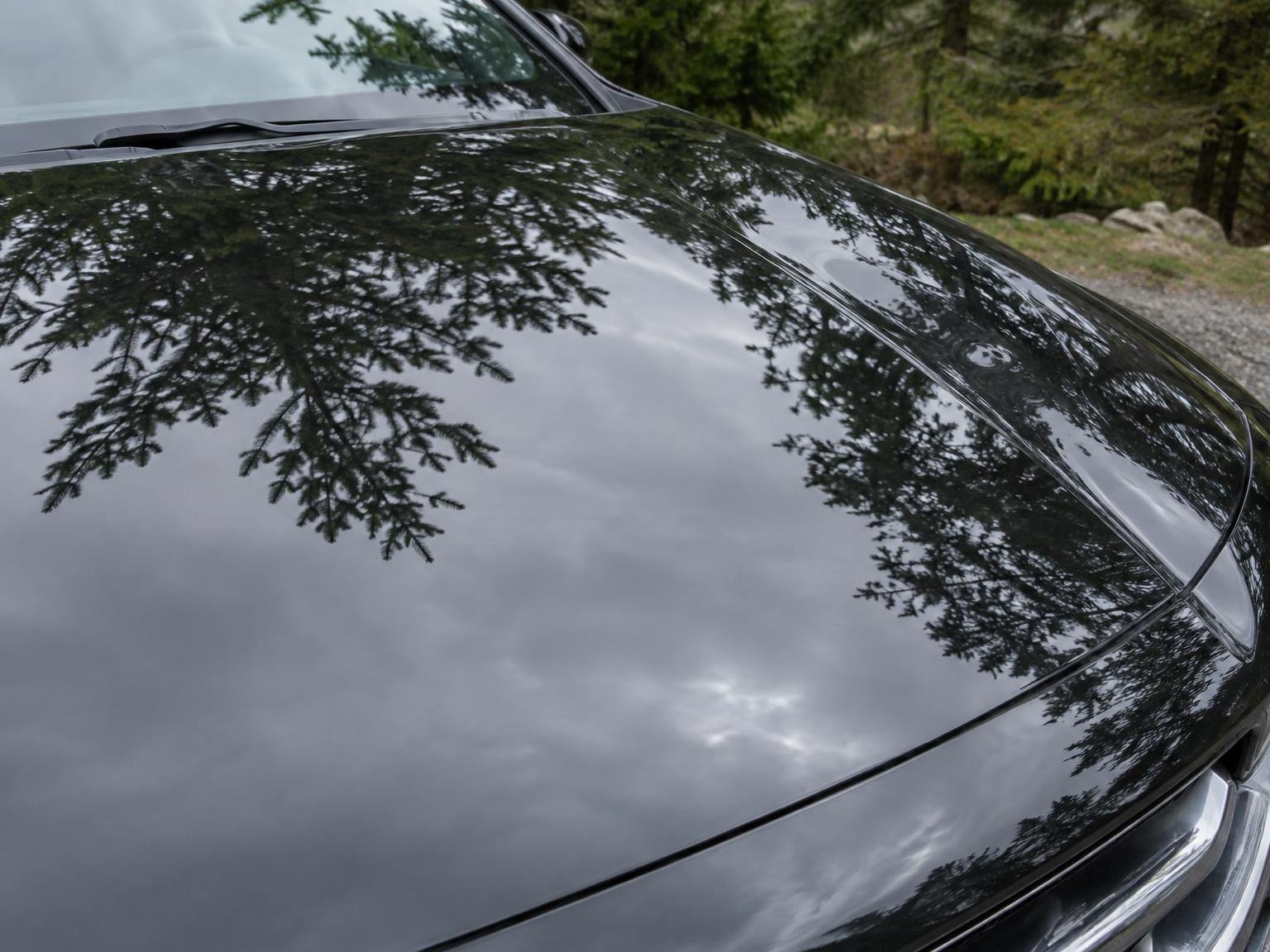 Swirl marks, hood, after